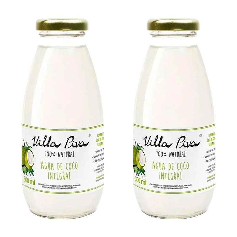 KIT 2X: ÁGUA DE COCO NATURAL VILLA PIVA 300ML
