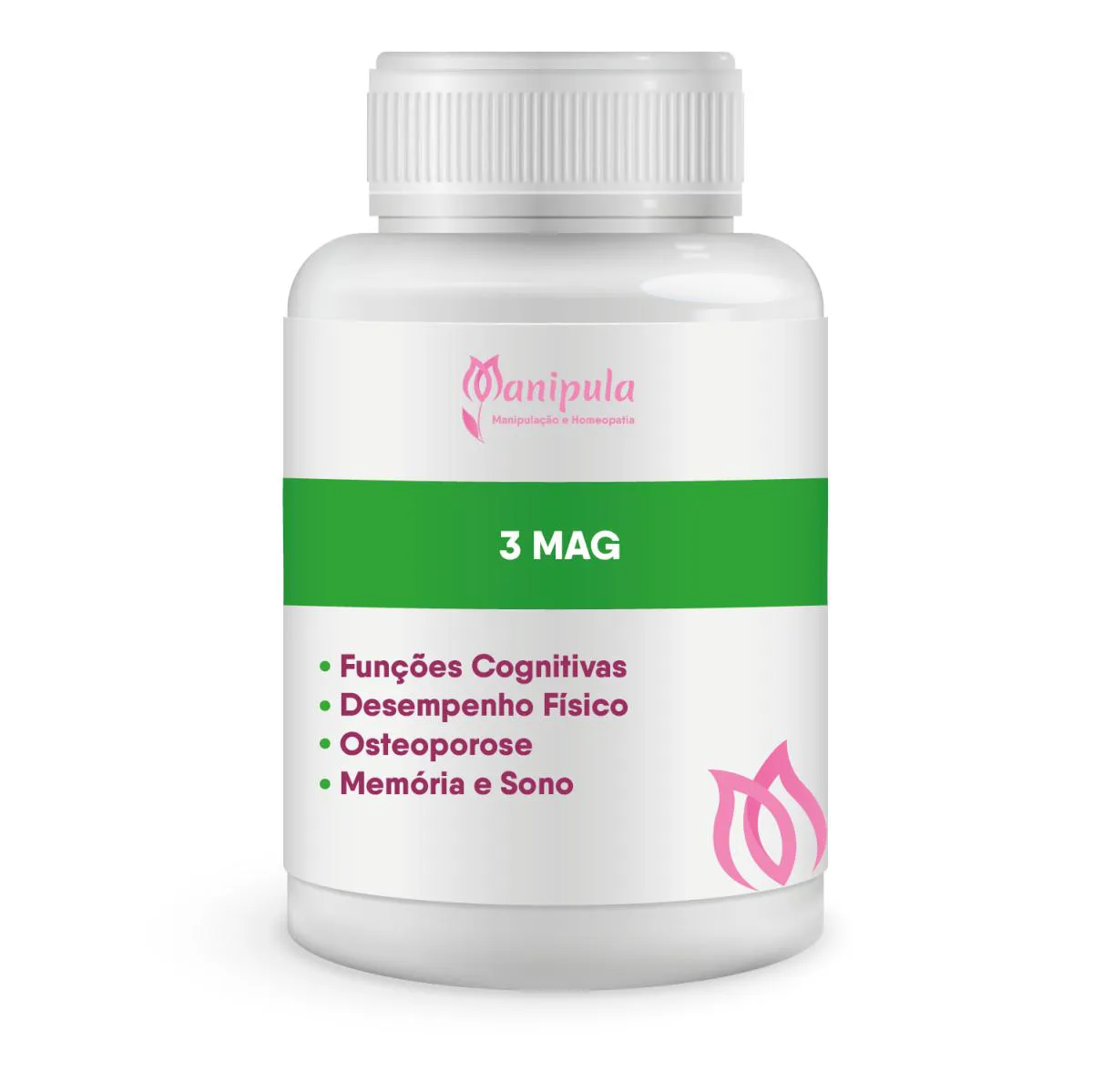 3 Mag - Pool de Magnesio (dimalato-treonato-bisglicinato Quelado) 30 Doses