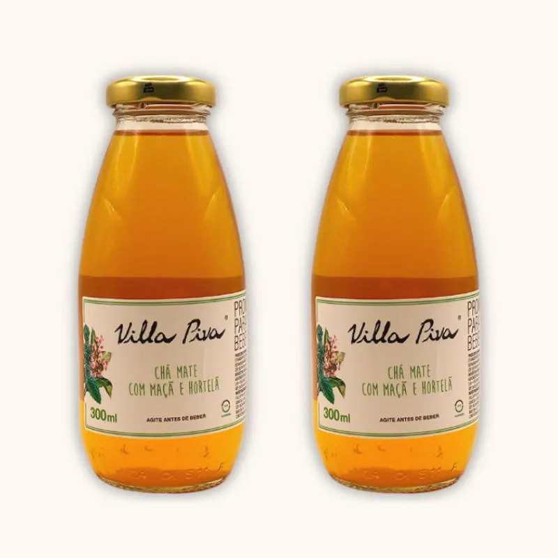 Kit 2x: Chá Mate com Hortelã Sem Açúcar Villa Piva 300ml