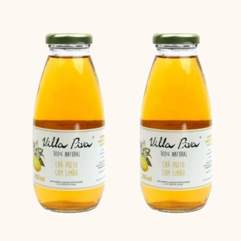 Kit 2x: Chá Preto com Limão Sem Açúcar Villa Piva 300ml