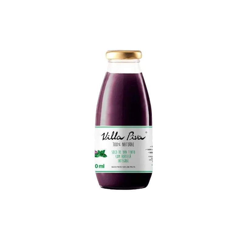 Suco de Uva com Hortelã Sem Açúcar Villa Piva 300ml