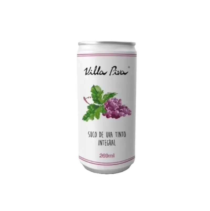 SUCO DE UVA INTEGRAL SEM AçúCAR LATA VILLA PIVA 269ML