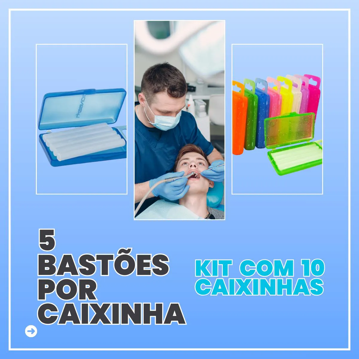 Cera Ortodôntica para Aparelho Proteção Labios 50 Bastões