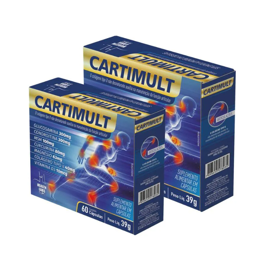 Cartimult 60 cápsulas Colageno - Health Labs 2 unidades