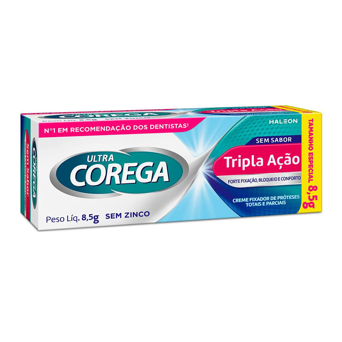 Creme Fixador de Dentadura Ultra Corega Tripla Ação Sem Sabor 8,5g