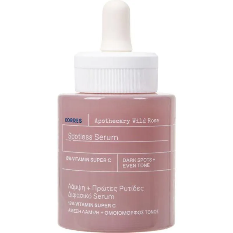 Korres Serum Clareador Bifasico Spotless Apothecary Wild Rose 30Ml