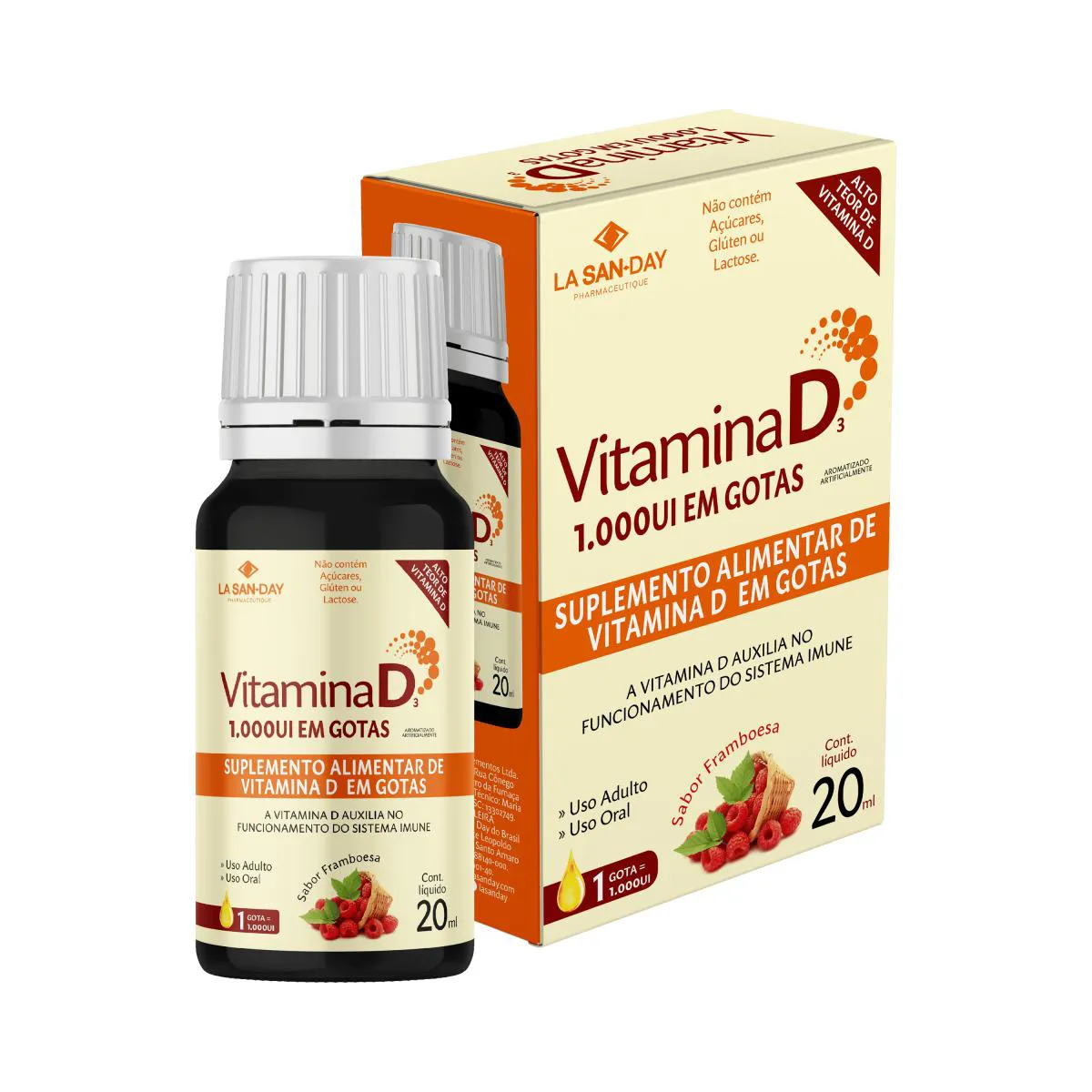 Vitamina D3 1.000ui - 20ml - La San Day