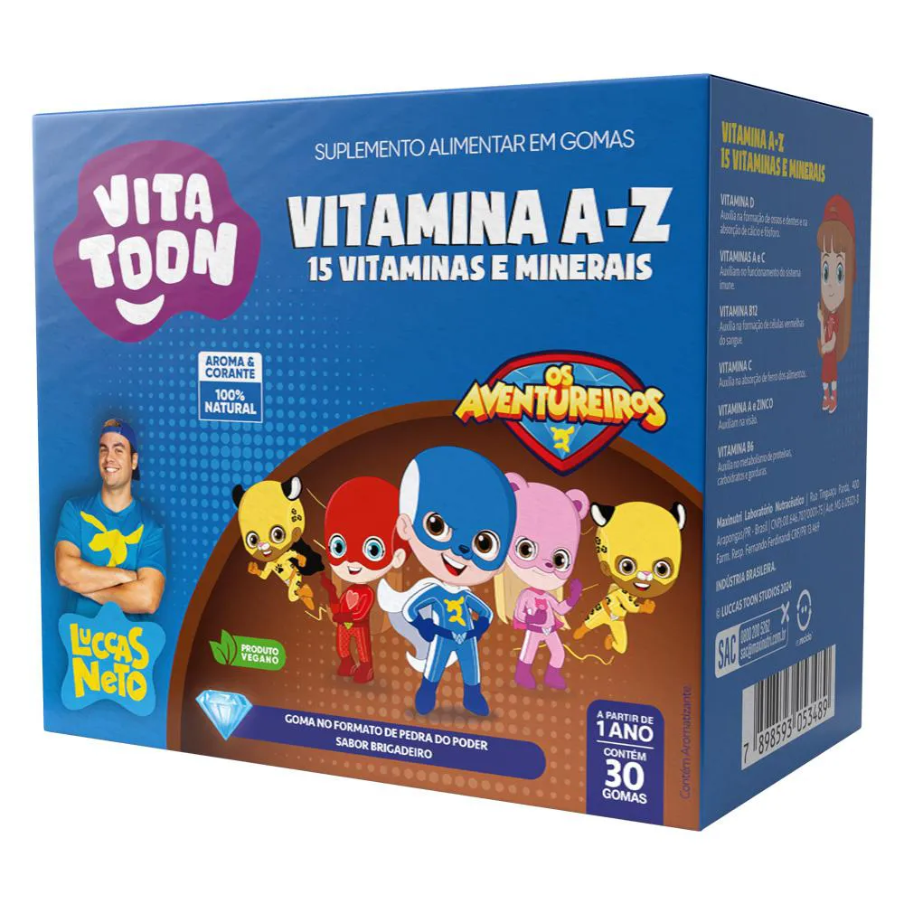VITATOON POLIVITAMíNICO A-Z SABOR BRIGADEIRO 30 GOMAS MAXINUTRI