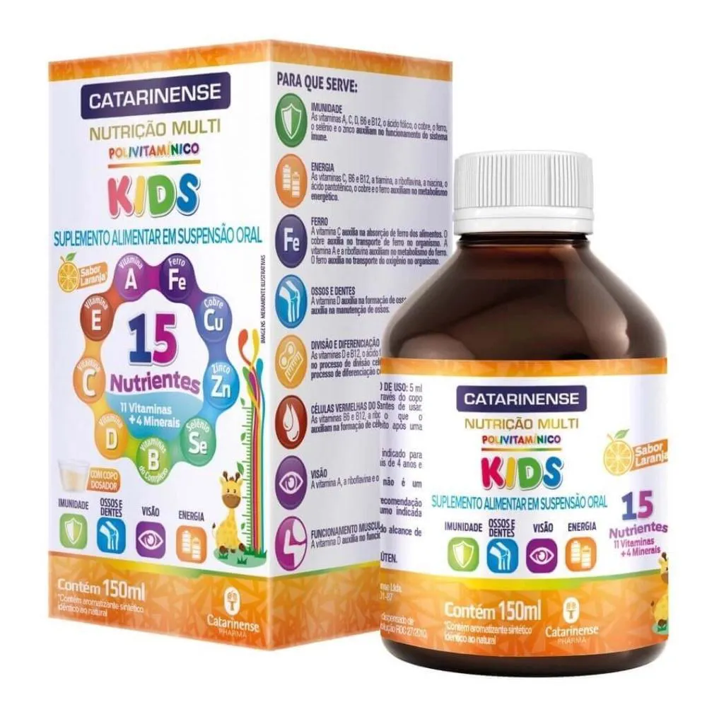 Polivitaminico Kids Multi 150ml Sabor Laranja