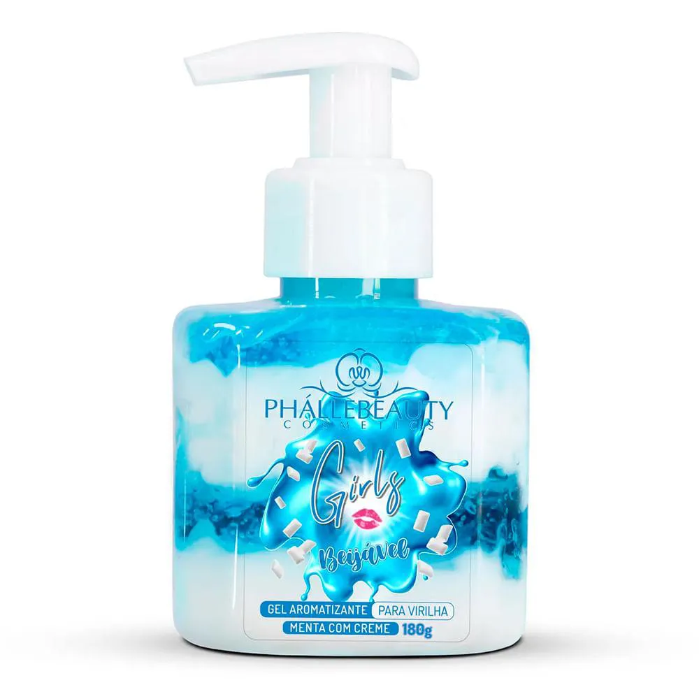 Phallebeauty Girl Menta C/ Creme para Virilha Beijável - Gel Aromatizante 180g