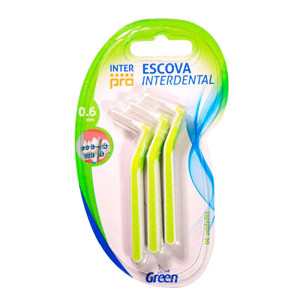 Escova Interdental Inter Pro 0.6mm - 6 unidades - Green