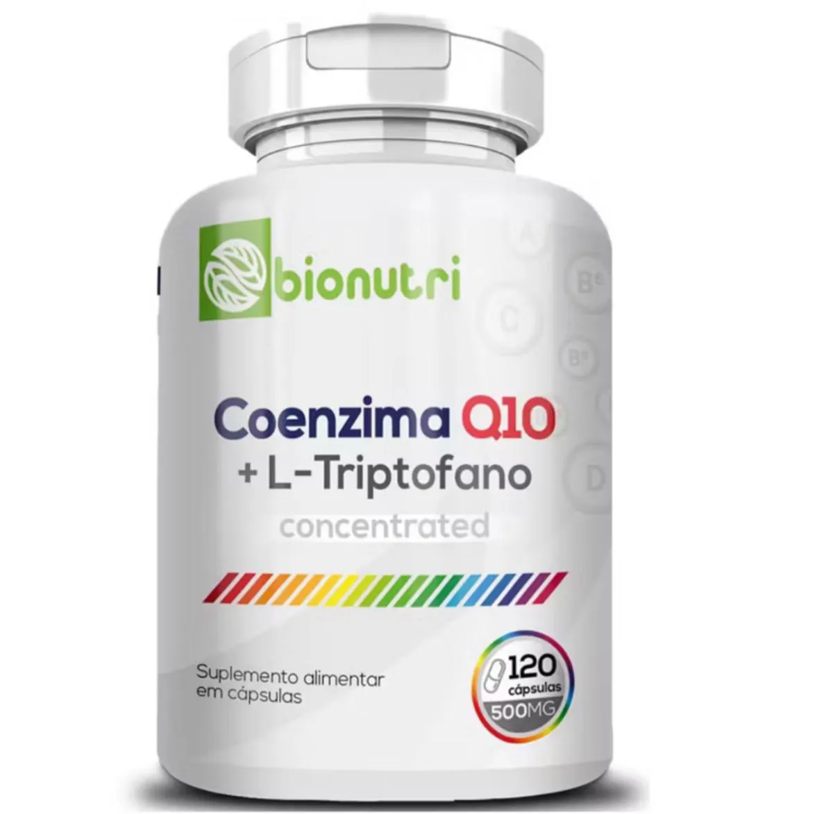 Coenzima Q10 com L - Triptofano 500mg 120 cápsulas Bionutri