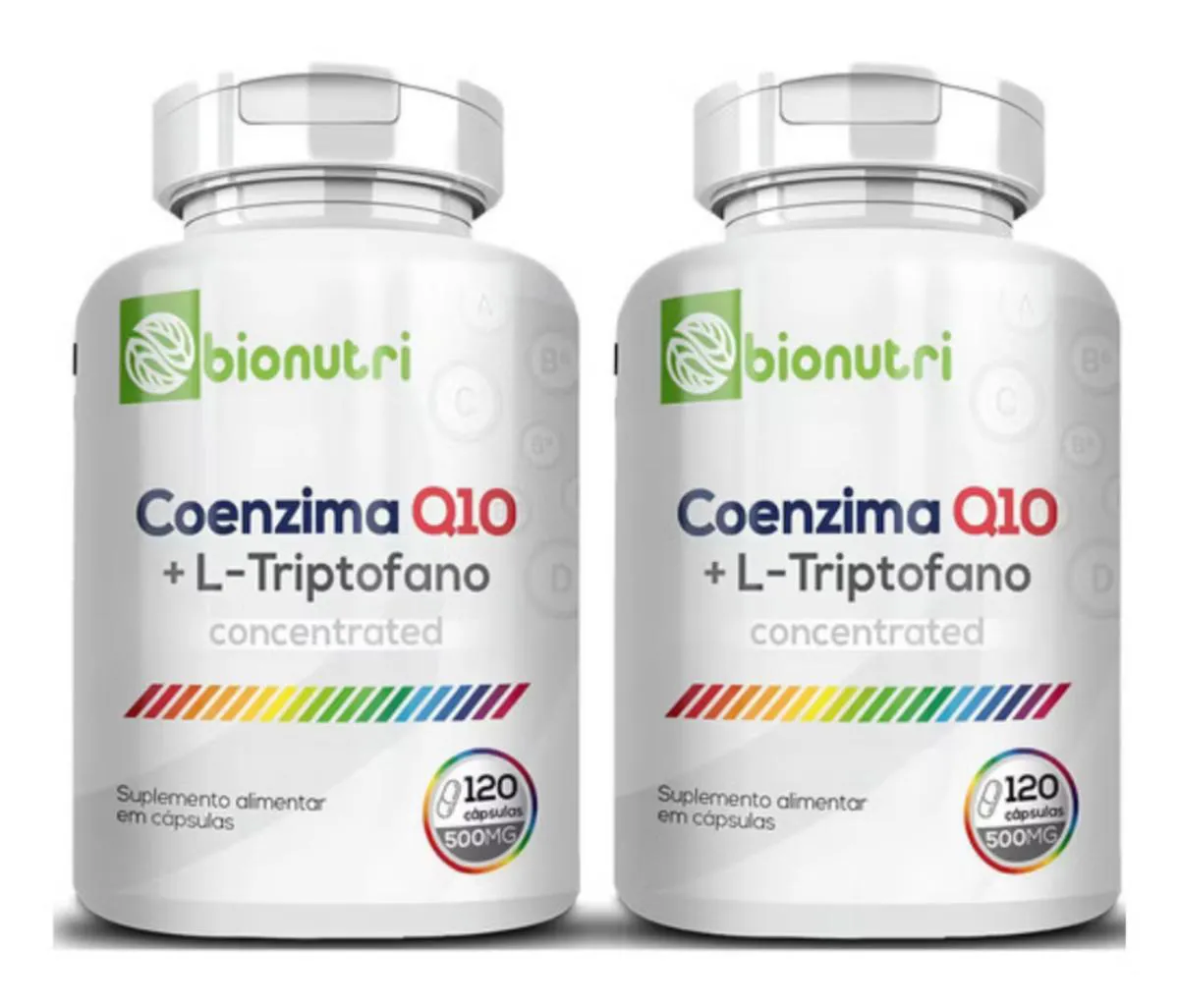 Kit 2x Coenzima Q10 com L - Triptofano 500mg 120 cápsulas Bionutri