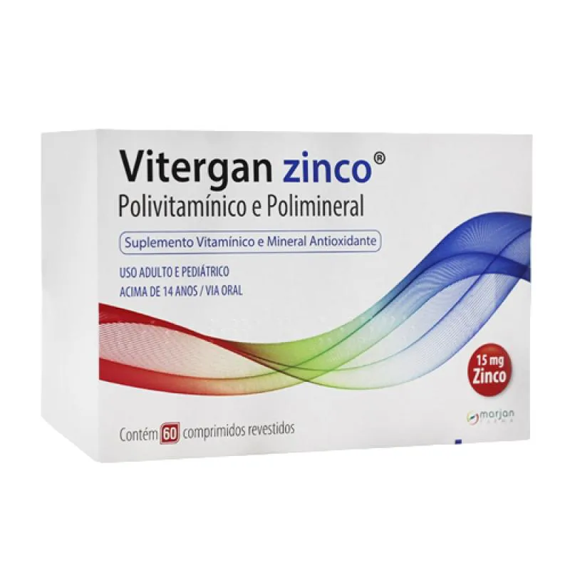 Suplemento Vitamina e Mineral Vitergan Zinco 60 Cpr – Marjan