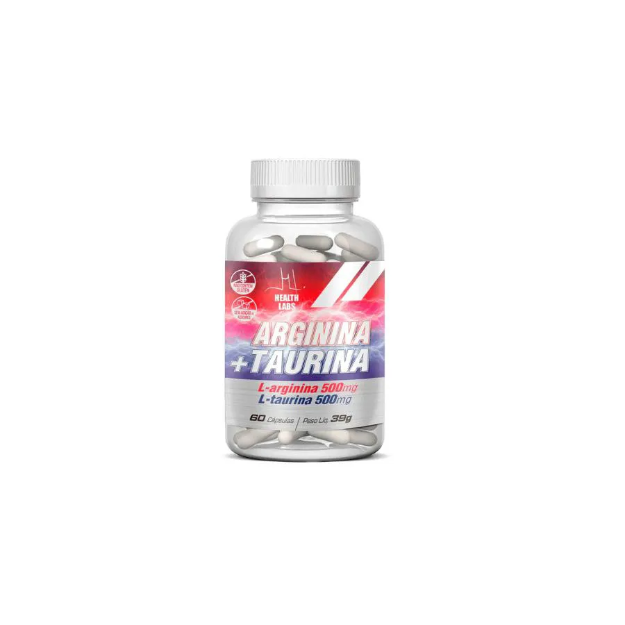 Arginina Taurina 60 cápsulas - Health Labs