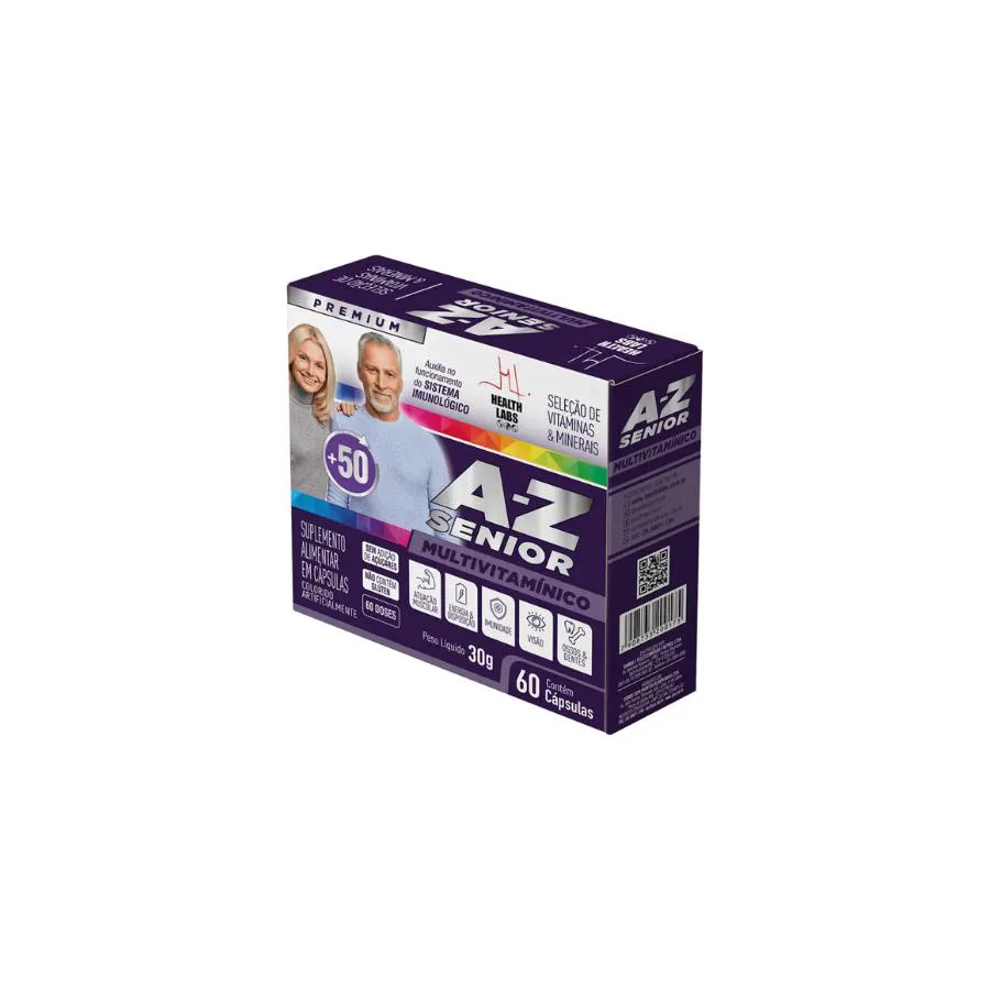 Multivitamínico A - Z Senior 60 cápsulas - Health Labs