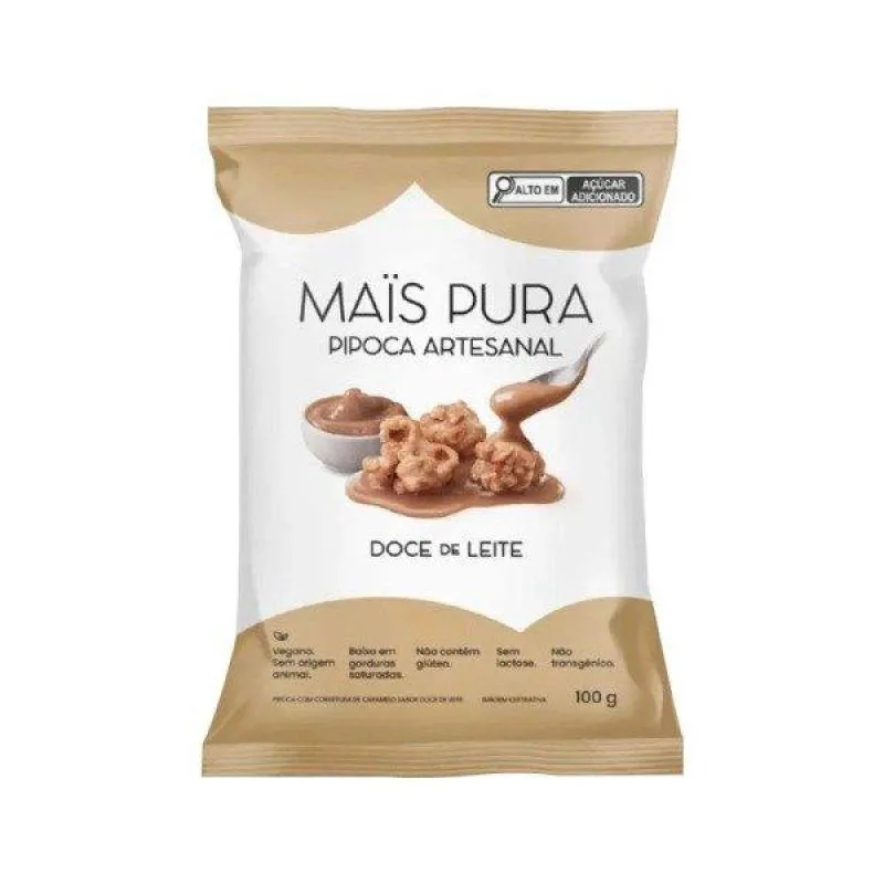 Pipoca Artesanal Mais Pura Doce de Leite 100g