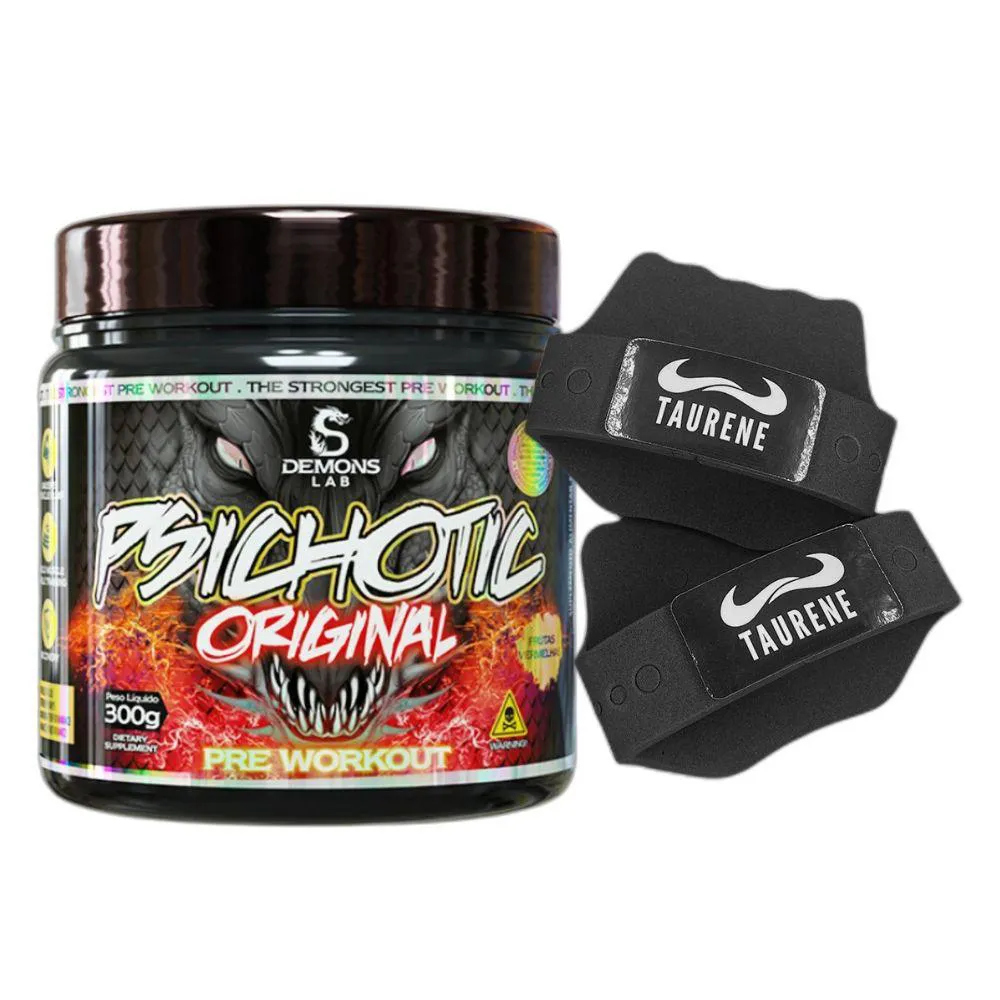 Pre Treino Psichotic Frutas Vermelhas 300g Luva Demons Lab
