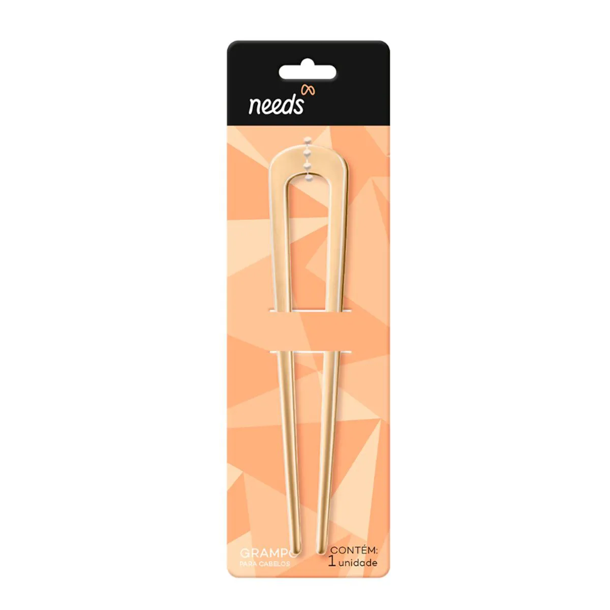 Grampo para Cabelos Needs Metal Dourado 1 Unidade