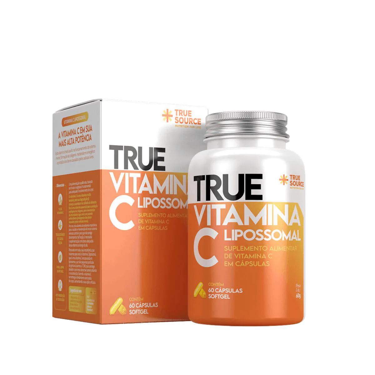 True Vitamina C 1000mg Lipossomal 60 cápsulas Truesource