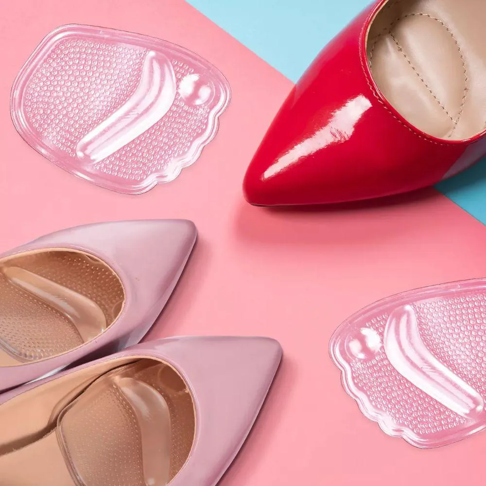 Par Palmilha Ortopédica Protetor Para Pés Almofadas Silicone Sapato Branco