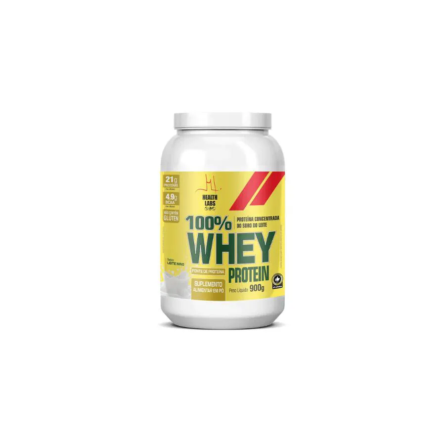 100% Whey Protein 900g Leite Nino - Health Labs