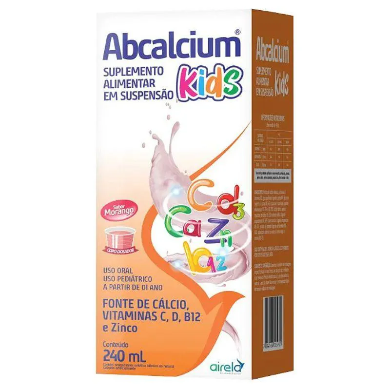 Airela Abcalcium Kids Suplemento Alimentar em Suspensão Oral 240ml