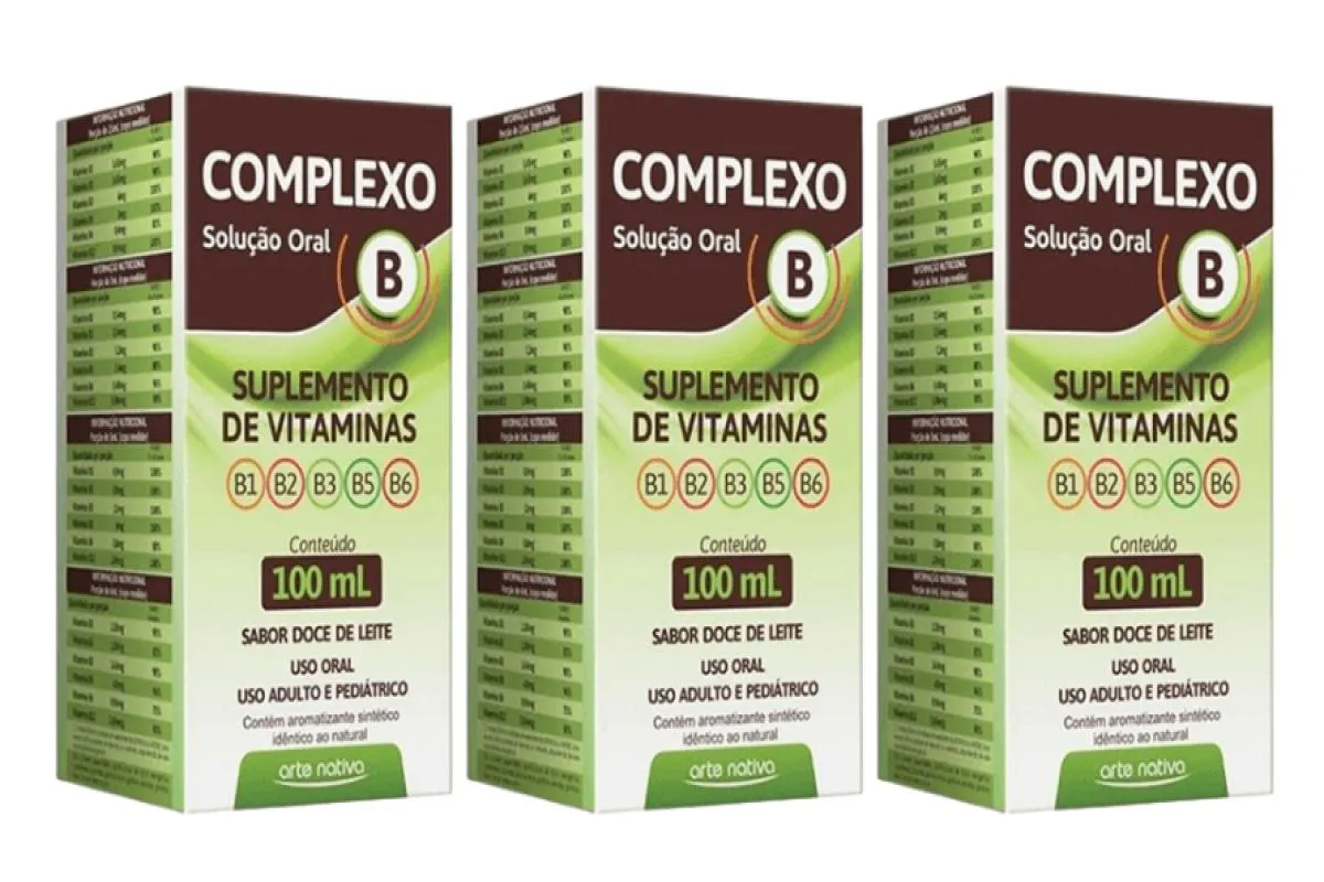 Kit C/3 Complexo B Solução 100Ml - Arte Nativa
