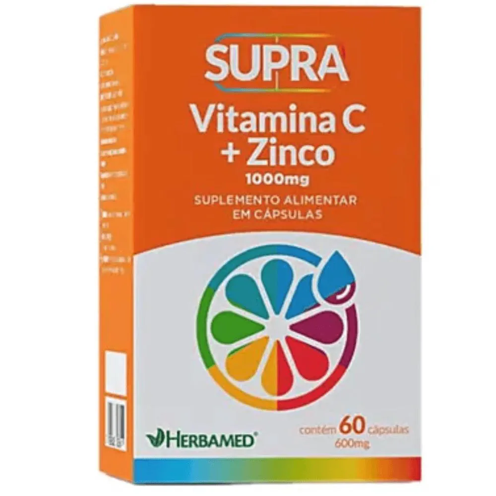 Supra Vitamina C + Zinco C/60 cápsulas - Herbamed