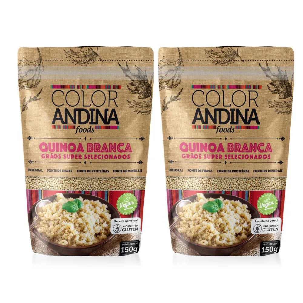 QUINOA REAL BRANCA- COLOR ANDINA FOOD 0,150G - 02 UNIDS