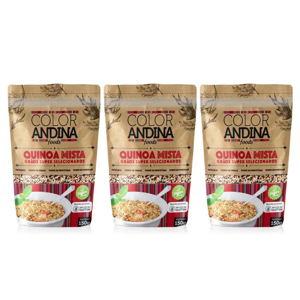 QUINOA REAL MISTA - COLOR ANDINA FOOD 0,150G - 03 UNIDS