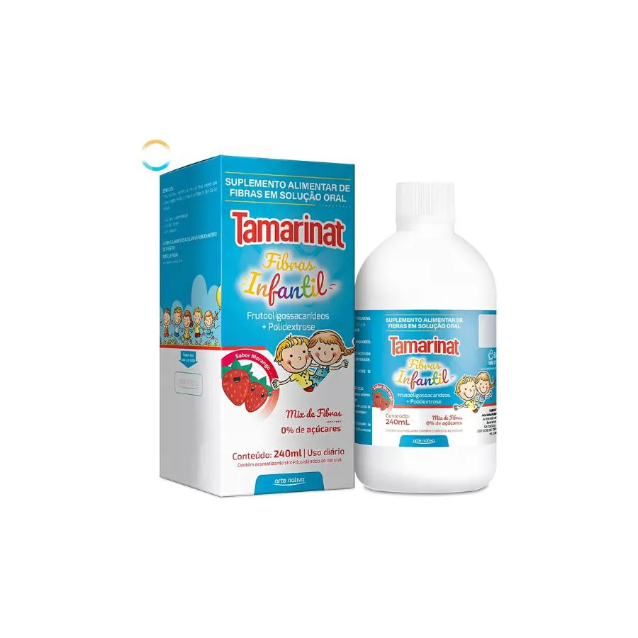 Tamarinat Suplemento Infantil 240ml Mix de Fibras Sabor Morango