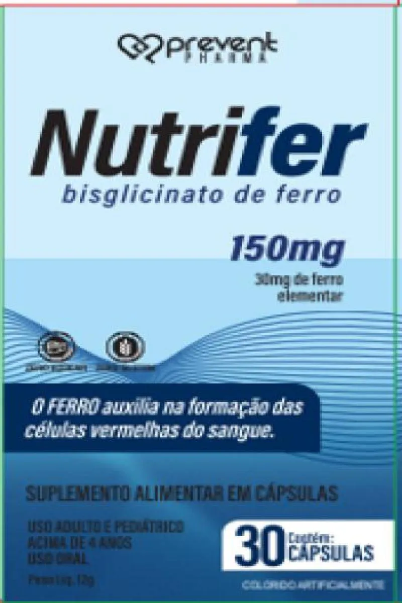 Nutrifer Bisglicinato de Ferro 150mg 30 cápsulas Prevent