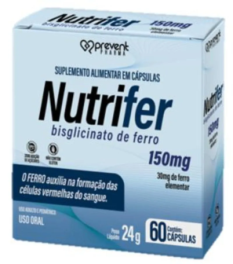Nutrifer Bisglicinato de Ferro 150mg 60 cápsulas Prevent