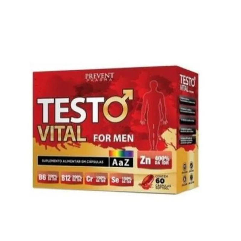 Testo Vital For Men a Z 60 cápsulas em Gel Prevent