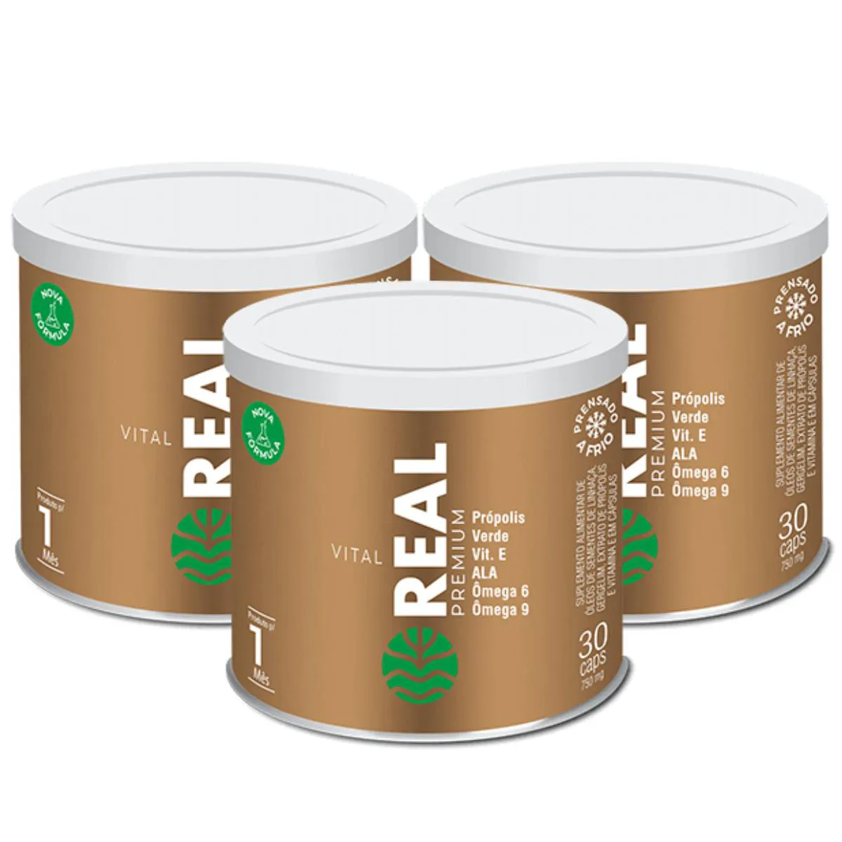3X VITAL REAL PRóPOLIS VERDE 750MG VITAL ÂTMAN 30 CAPSULAS SEM Sabor