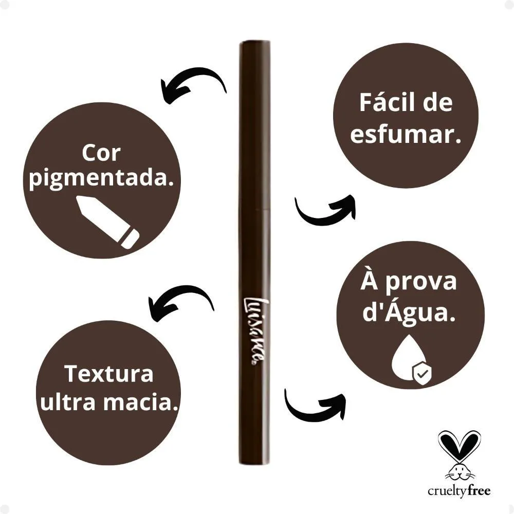 Lápis Retrátil para Sobrancelha Luisance 365 Castanho Escuro Hipoalergênico L5219