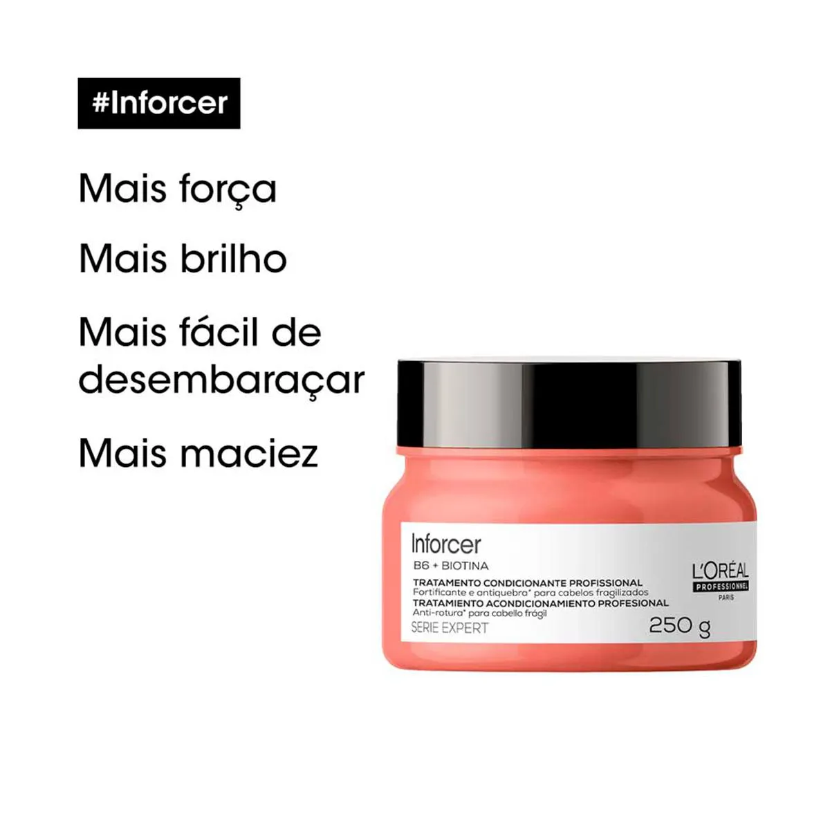 Máscara de Cabelo Fortalecedora L'Oréal Professionnel Inforcer Cabelos Danificados 250g