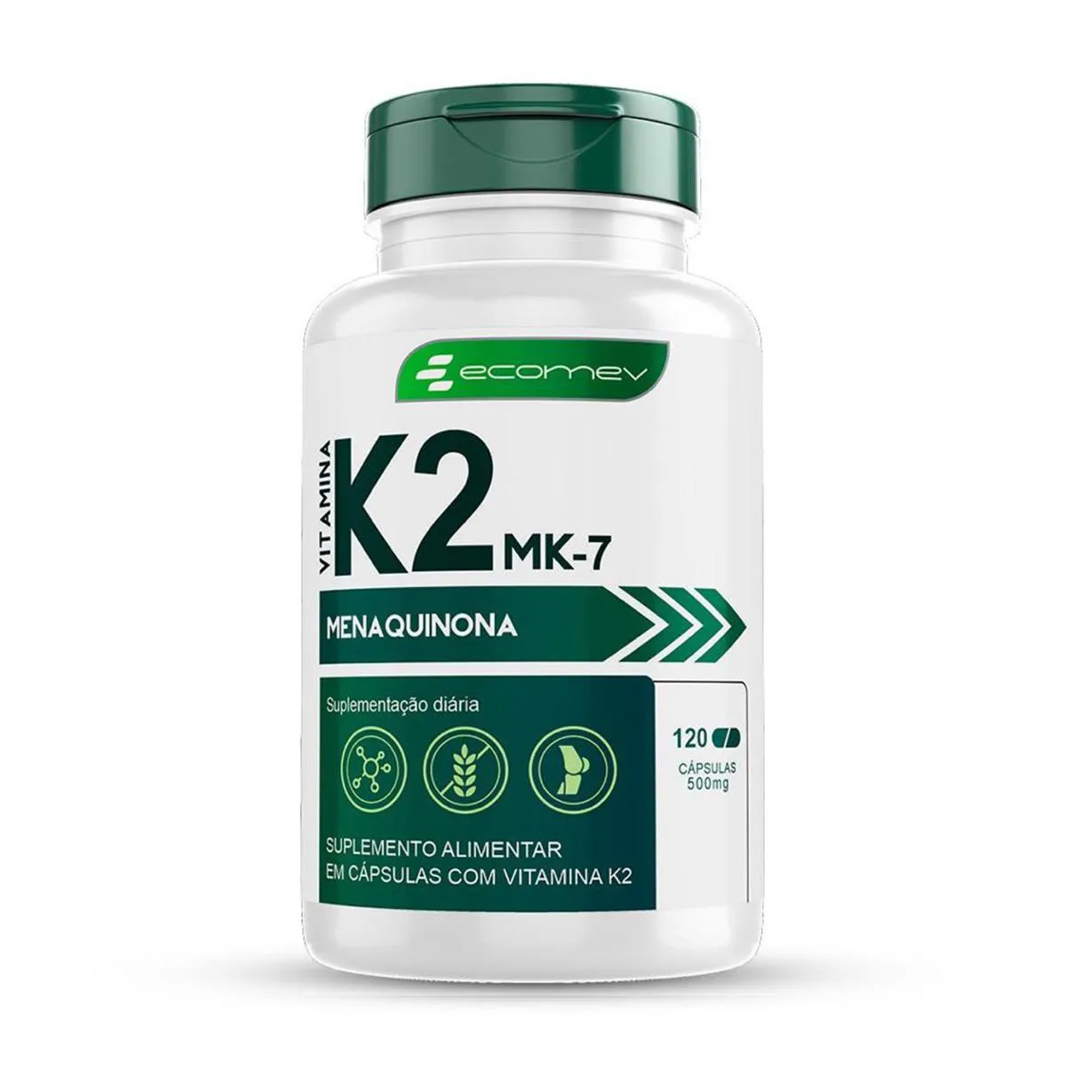 Vitamina K2 Mk7 Menaquinona 149mcg 120 cápsulas Ecomev