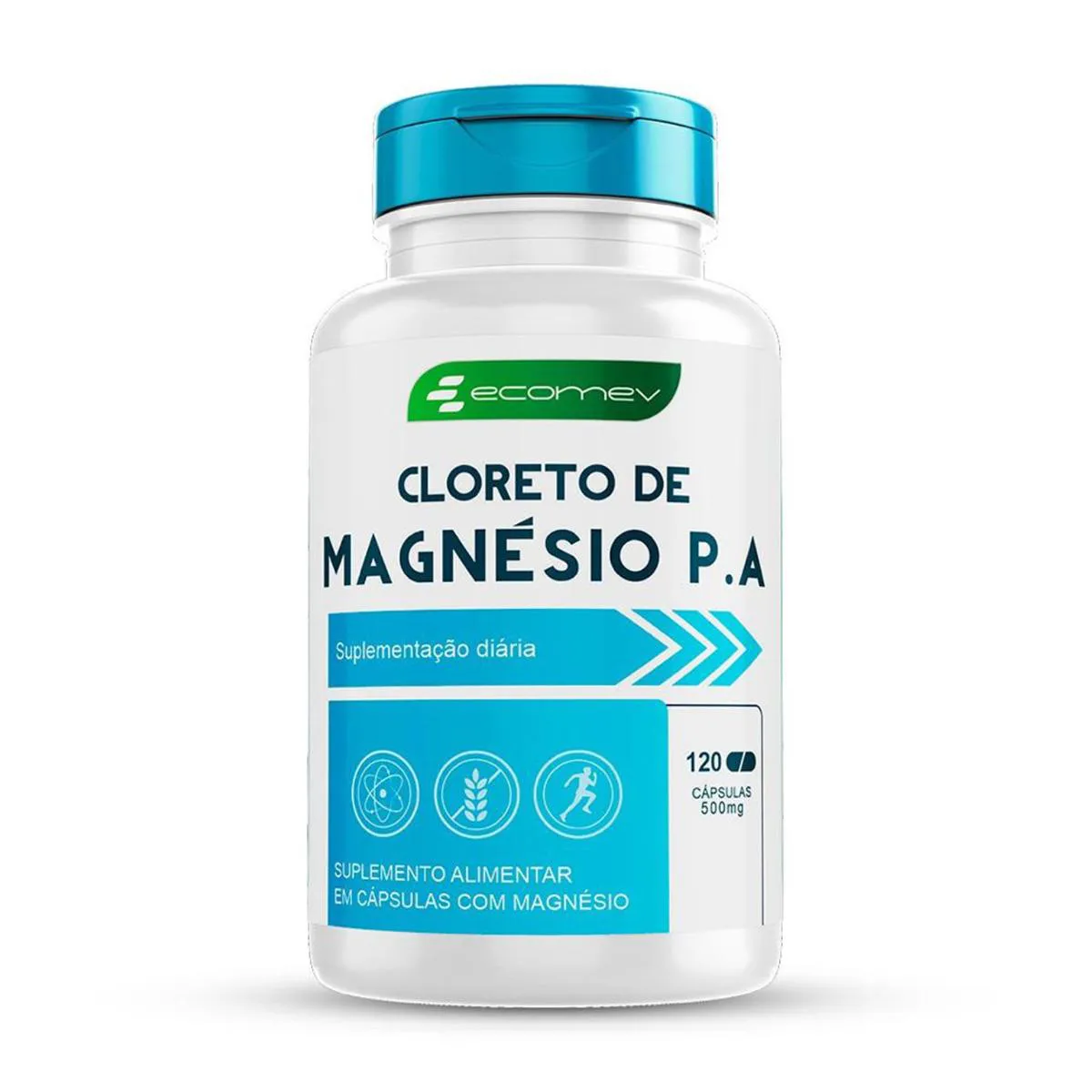 Cloreto de Magnesio Pa 500mg 120 cápsulas Ecomev