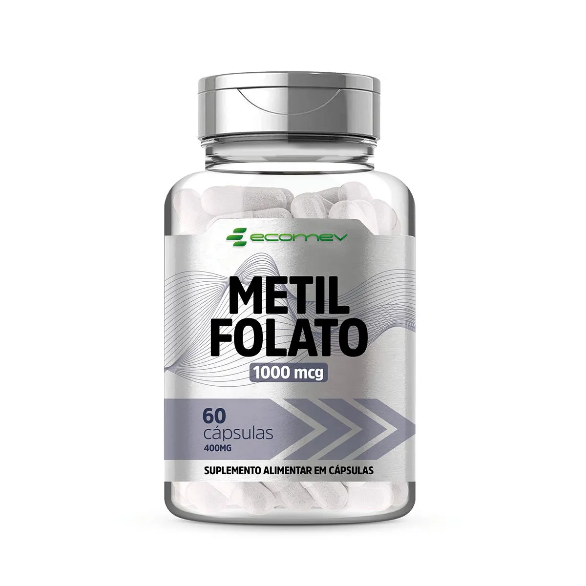 Metilfolato Acido Fólico Ativo 1000mcg 60 cápsulas Ecomev