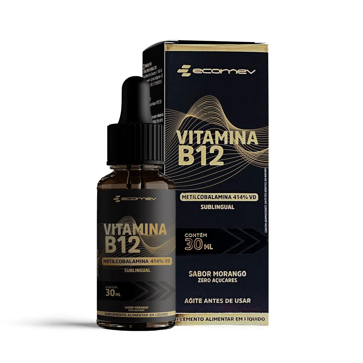 Vitamina B12 Metilcobalamina Gotas Subingual 30ml Ecomev