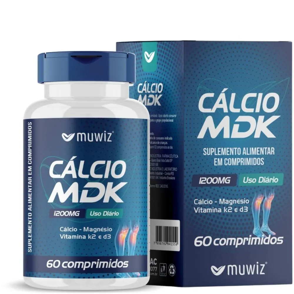Cálcio Mdk 60 comprimidos 1200mg Muwiz