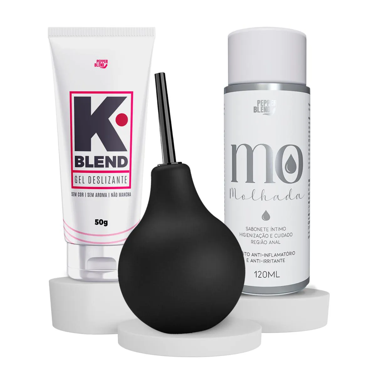 Kit Ducha Íntima Higiene Ginecológica Enema Gel Sabonete Procto