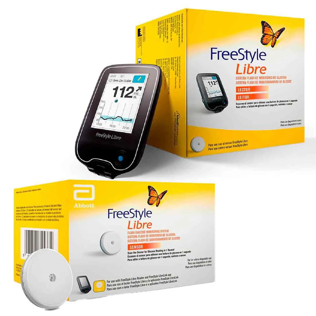 Kit Sensor + Leitor de Glicose FreeStyle Libre