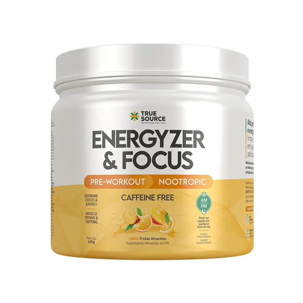 Energético True Energyzer & Focus Frutas Amarelas True Source 450g