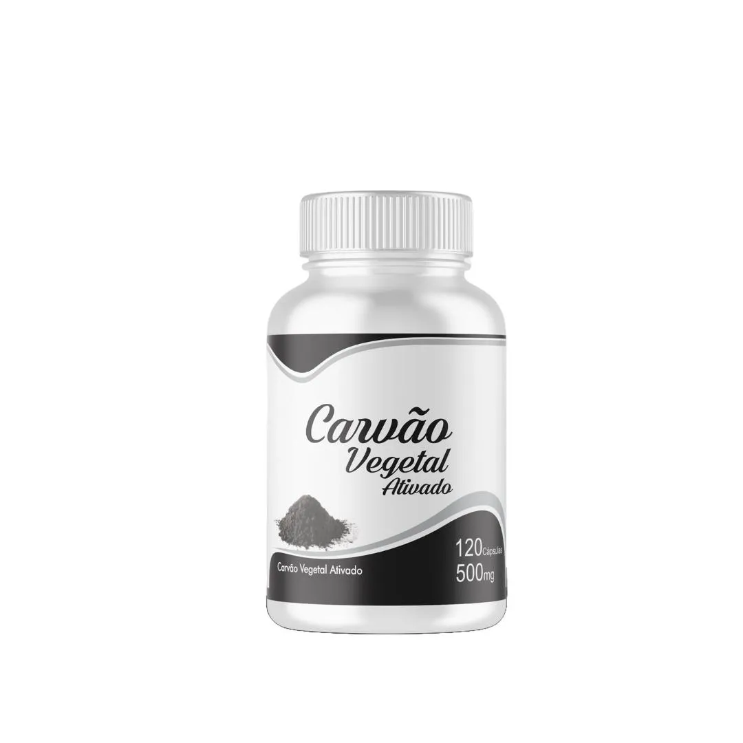 Carvão Vegetal Ativado 500mg 120 cápsulas