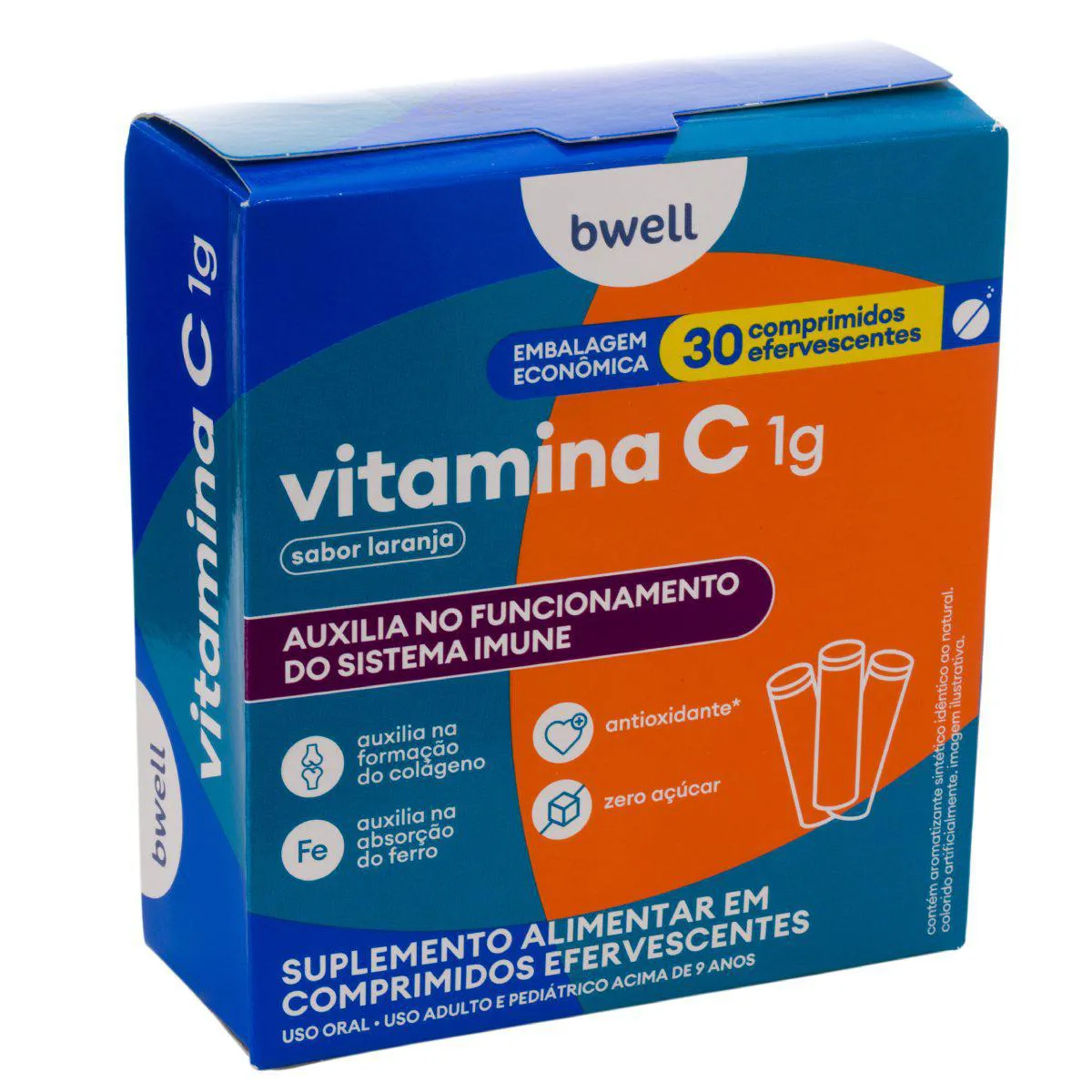 Vitamina C 1g bwell 30 Comprimidos Efervescentes