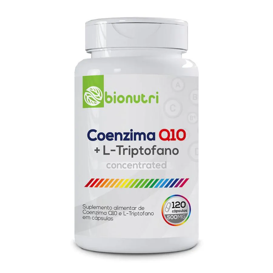 Coenzima Q10 100mg + L-triptofano Concentrado 500mg 120 cápsulas - Bionutri