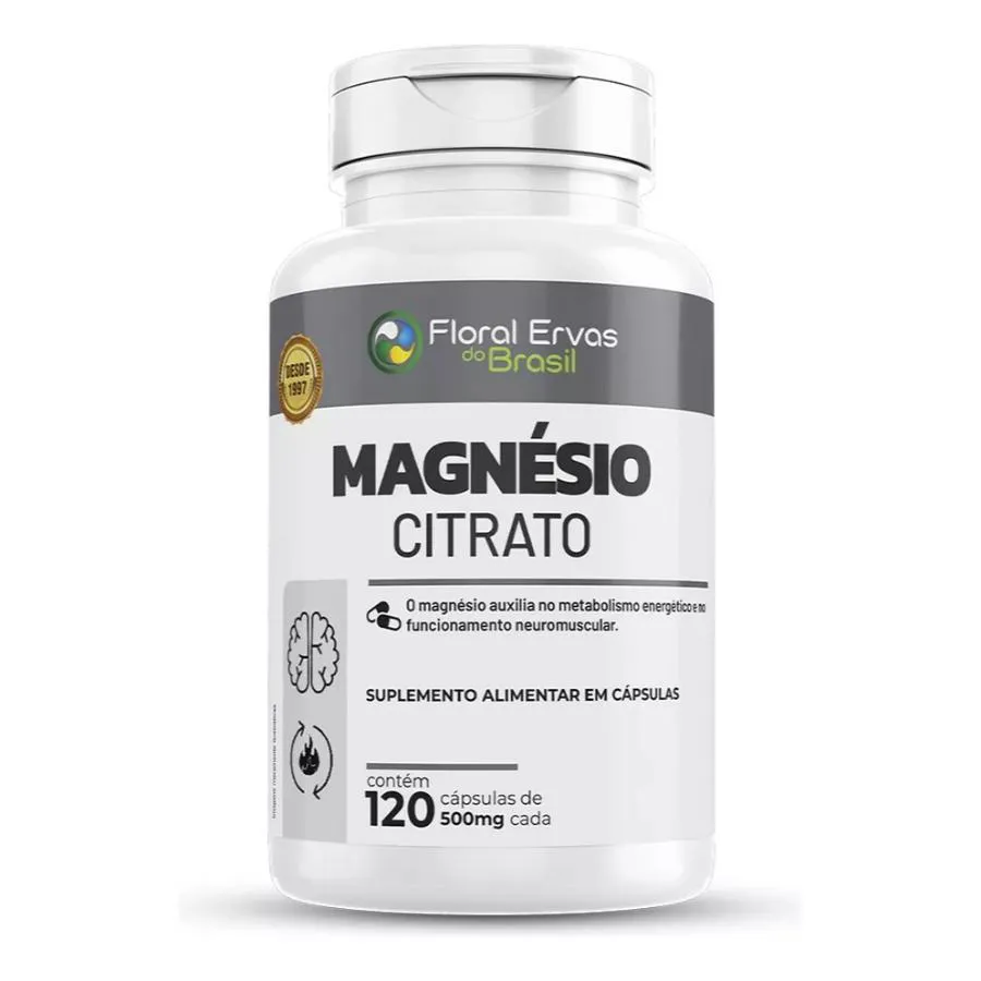 Magnésio Citrato 500mg 120 cápsulas - Floral Ervas